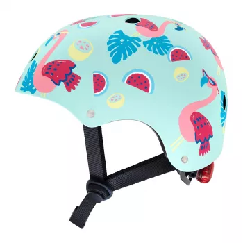 Hornit Flamingo Casco de bicicleta para niños M (53-58cm) con luz LED trasera FLS931
