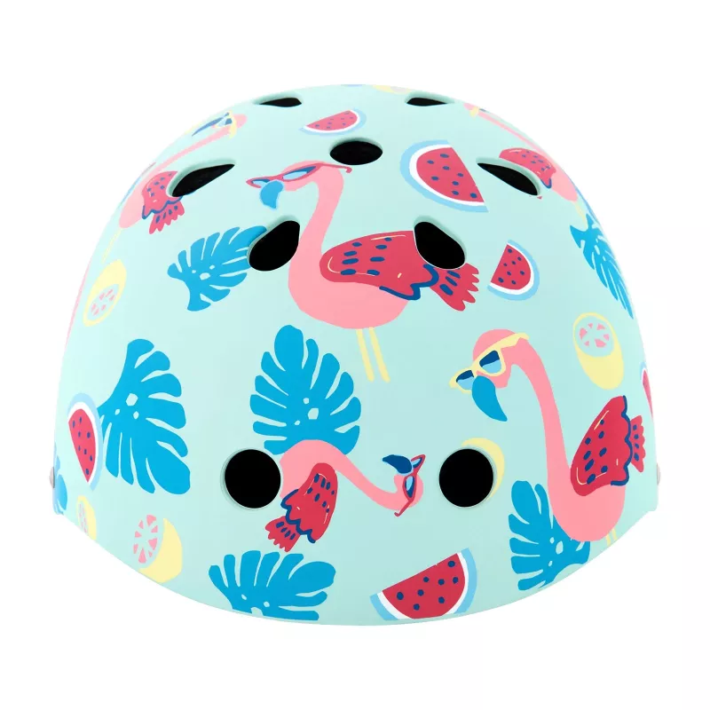 Hornit Flamingo Casco de bicicleta para niños M (53-58cm) con luz LED trasera FLS931