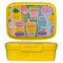 CURVER Snap Box caja de almacenamiento rectangular para alimentos con separador 1,8L amarillo Kawaii