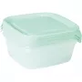 CURVER Fresh & Go set de boles de almacenamiento con 3 piezas, 0,8 L cada una, verde, hermético, apto para microondas y lavavajillas