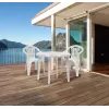 KETER Mallorca silla de jardín beige – estructura de aluminio apilable con asiento de textilene, resistente a los rayos UV e inclemencias del tiempo, capacidad de carga 110 kg