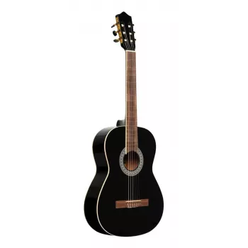 Stagg SCL60 BLK guitarra clásica 4/4 tapa de abeto negra brillo