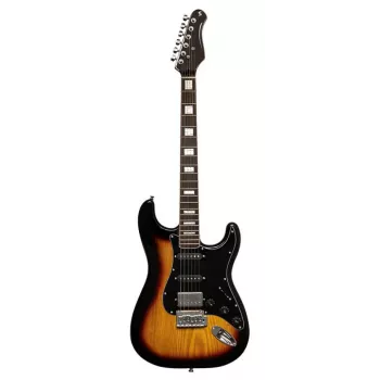 Stagg SES-60 SNB guitarra eléctrica - Sonic Blue, pastillas SSS, cuerpo de aliso