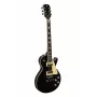 Guitarra eléctrica Stagg SEL-STD Black con cuerpo macizo de aliso, mástil set de caoba, diapasón de palisandro, pastillas HH, puente Tune-o-matic