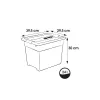 keeeper Crystalbox Cornelia caja de almacenaje con tapa, 24 L, transparente, 39,5 x 29,5 x 30 cm