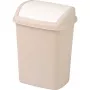 CURVER Dominik papelera con tapa basculante 10L, beige, 20x25x36cm