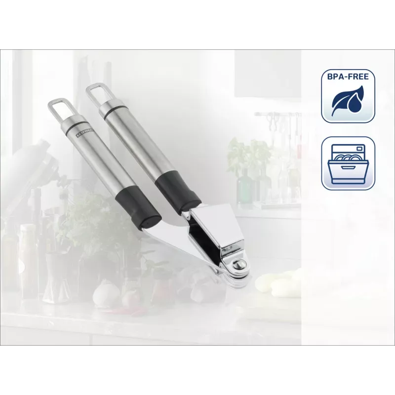 LEIFHEIT prensaajos ProLine acero inoxidable con herramienta de limpieza integrada