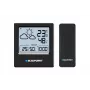 Blaupunkt WS10BK estación meteorológica con sensor exterior, LCD en color, previsión, humedad, alarma, negra