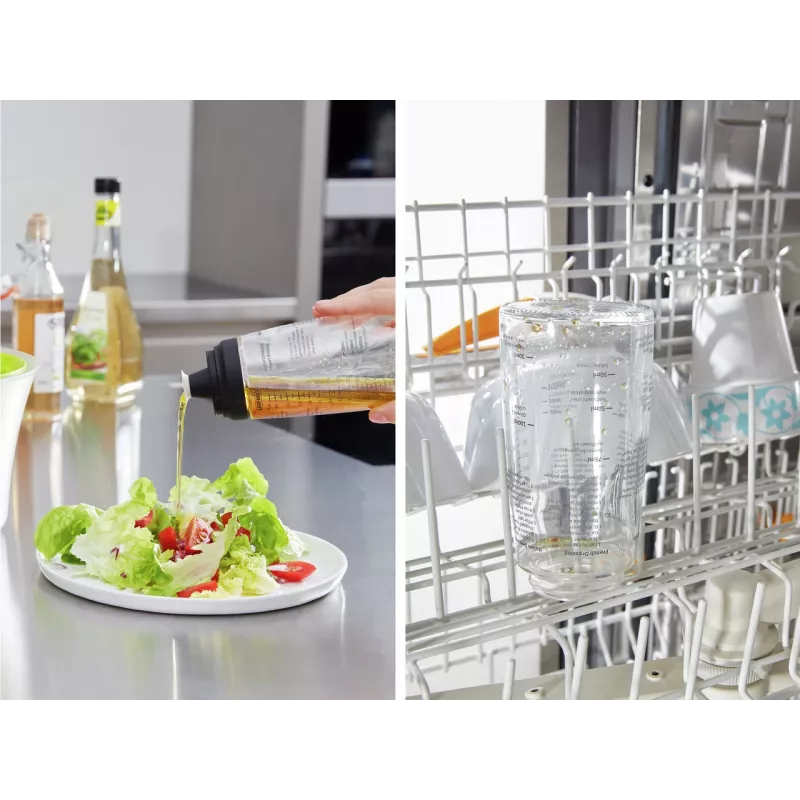 LEIFHEIT coctelera de aliño para ensalada 300 ml, transparente/verde