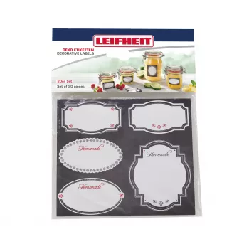 LEIFHEIT set de pegatinas decorativas para vidrio, negro y blanco