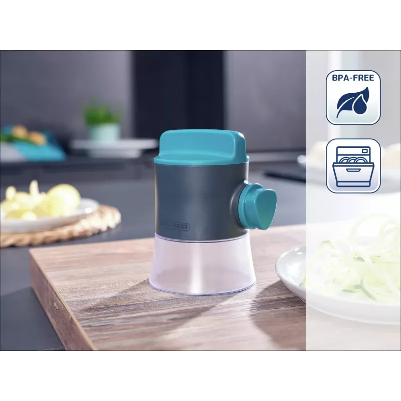 LEIFHEIT cortador de espiral manual para verduras con 2 opciones de corte, blanco/verde