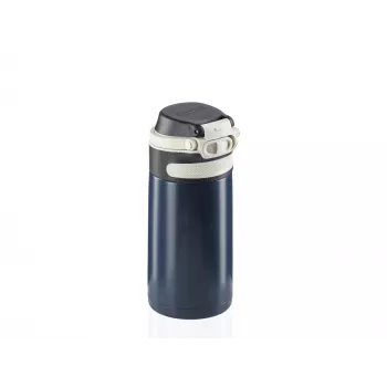 Leifheit Thermos Flip 350 ml, azul oscuro
