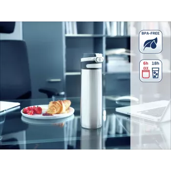 LEIFHEIT Thermo Mug Flip 600 ml plateado