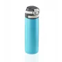 LEIFHEIT Thermos Flip 600 ml botella de acero inoxidable con aislamiento al vacío azul claro