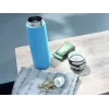 LEIFHEIT Thermos Flip 600 ml botella de acero inoxidable con aislamiento al vacío azul claro