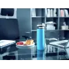 LEIFHEIT Thermos Flip 600 ml botella de acero inoxidable con aislamiento al vacío azul claro