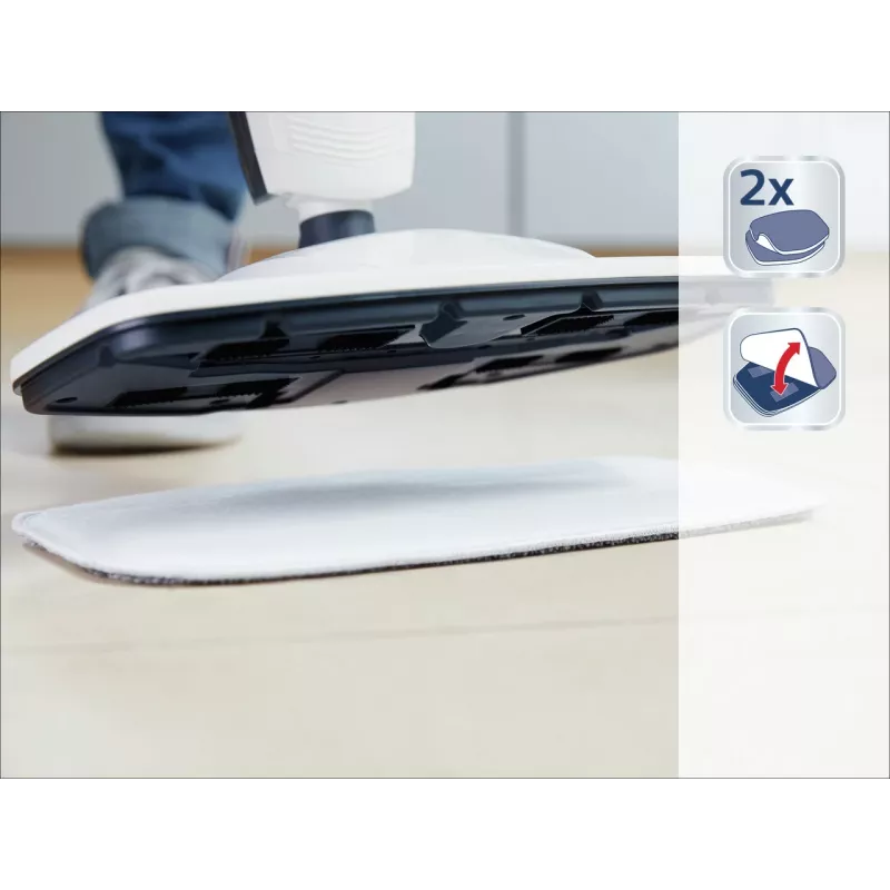Leifheit CleanTenso paños de microfibra de repuesto, pack de 2, blanco