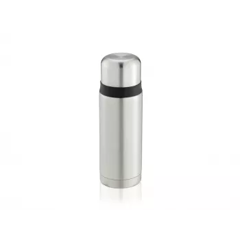 LEIFHEIT Thermos Coco 0,75L botella con aislamiento al vacío, acero inoxidable con recipiente interior de vidrio, plateada
