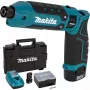 Makita TD023DSE 7,2V llave de impacto angular a batería de Li-Ion con 2 baterías, cargador y maletín de transporte