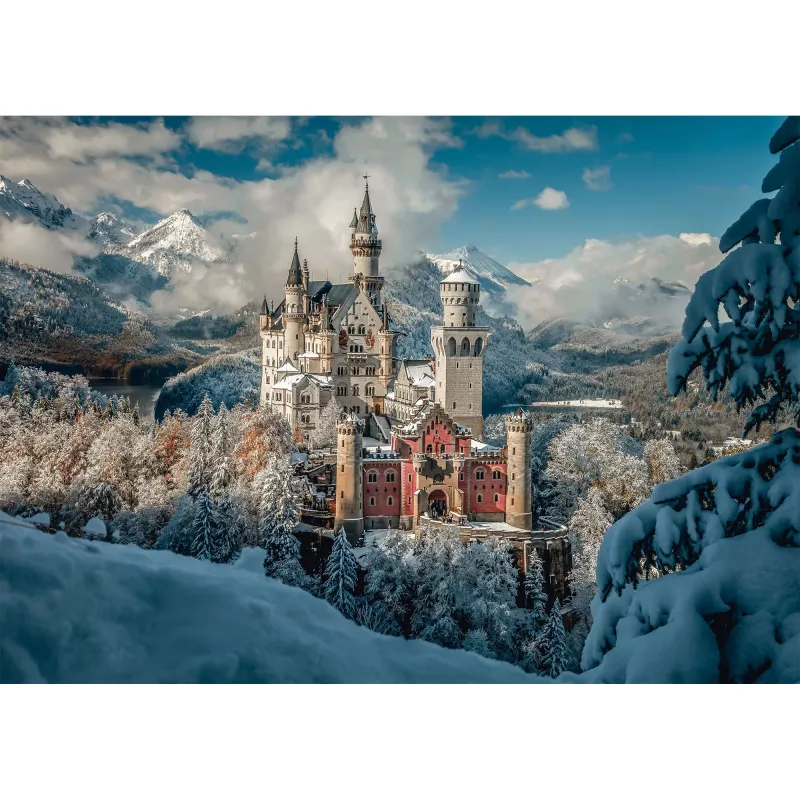 Schmidt Spiele castillo invernal de Neuschwanstein puzzle de 1000 piezas