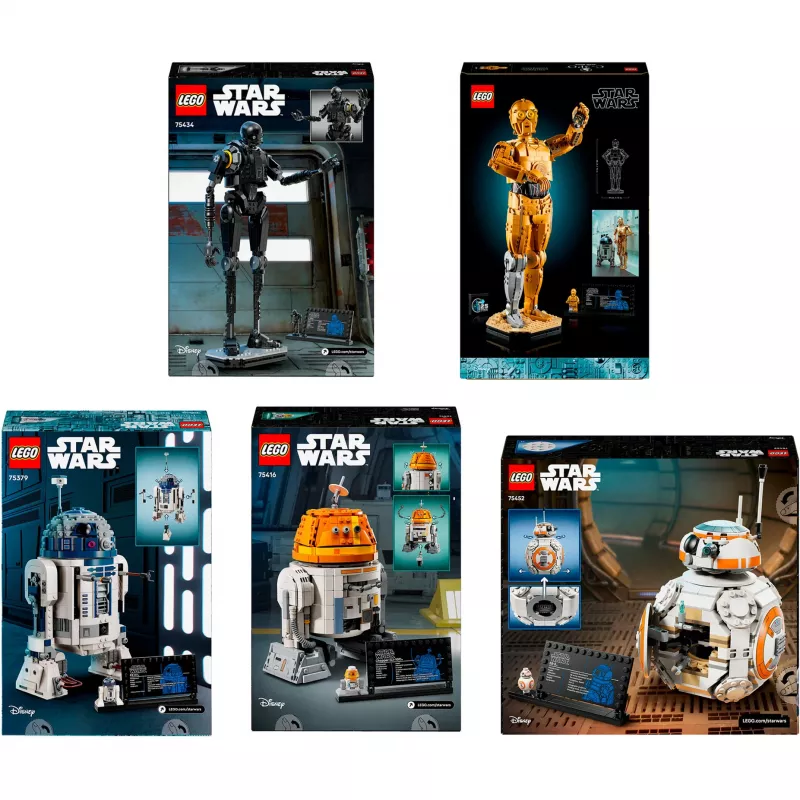 Pack LEGO Star Wars Droide (BB-8, R2-D2, BB-9E) droides robot controlados por app