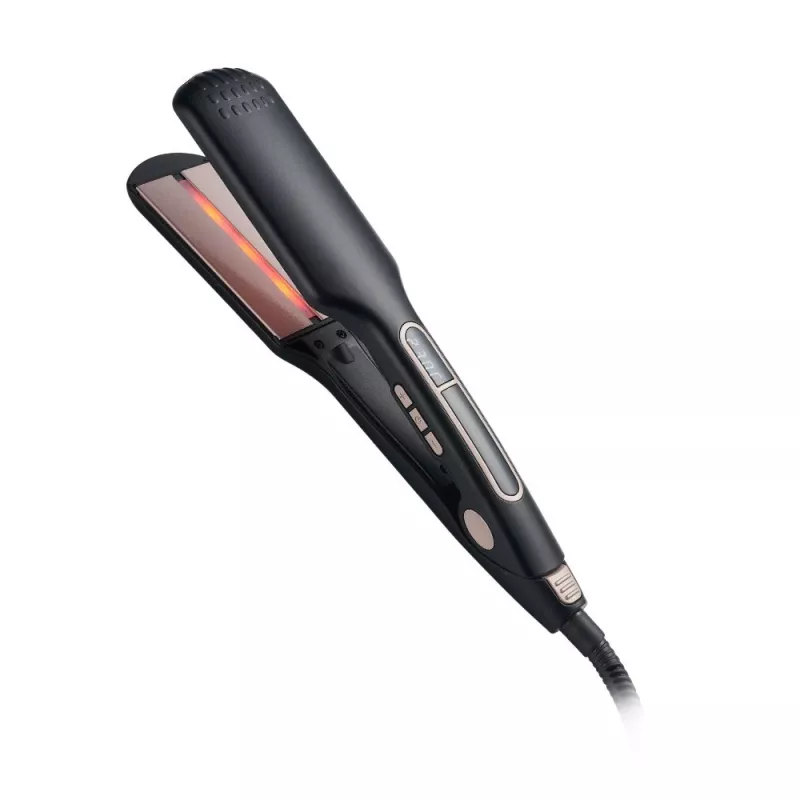 StayBeauty de Extralink M-17722 Plancha de pelo de cerámica, 60W, temperatura ajustable, negro