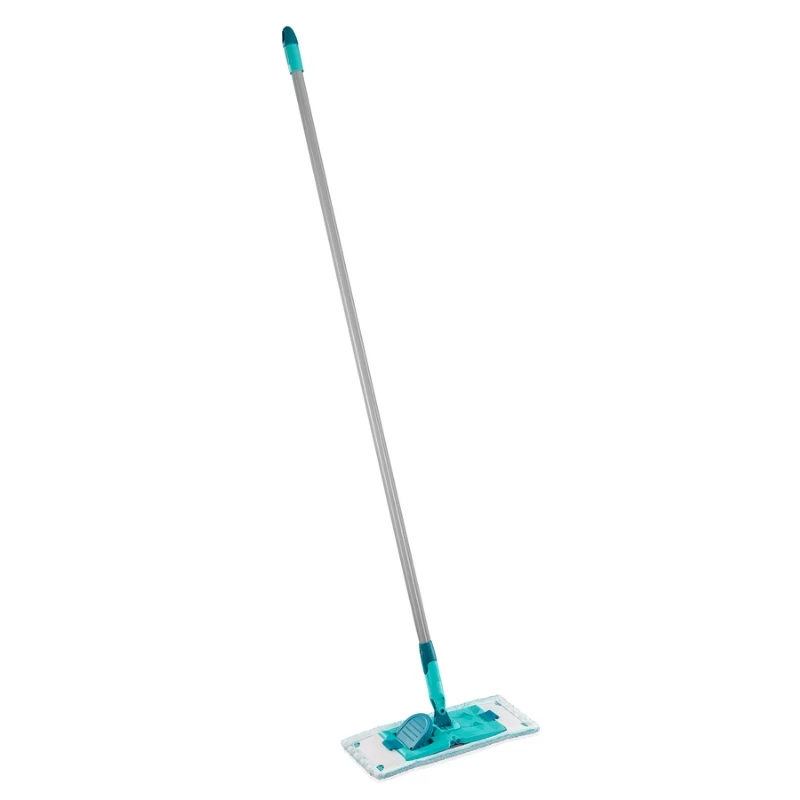 Fregona plana LEIFHEIT POWER CLEAN M Micro Duo con mango telescópico, 33 cm, verde/blanco/gris