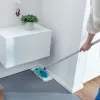 Fregona plana LEIFHEIT POWER CLEAN M Micro Duo con mango telescópico, 33 cm, verde/blanco/gris