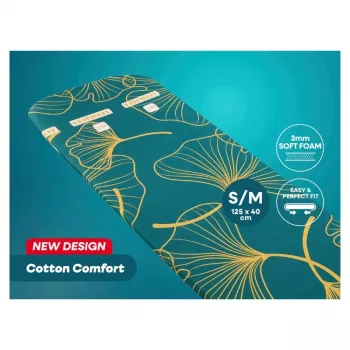 Funda de tabla de planchar LEIFHEIT Cotton Comfort S/M 125x40 cm azul/blanco a rayas