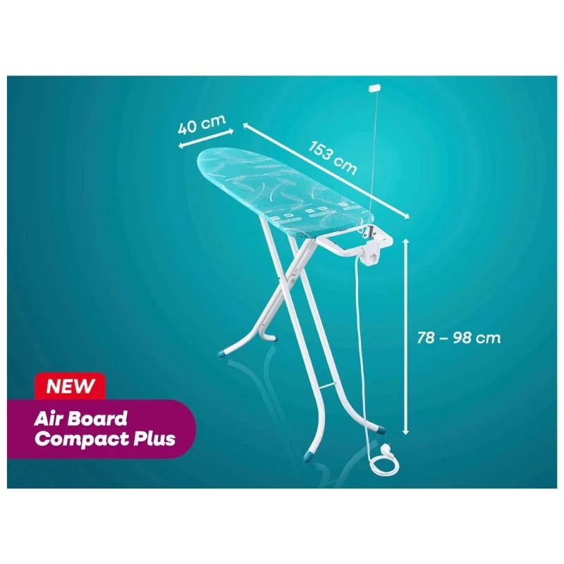 Tabla de planchar LEIFHEIT Air Board M Compact Plus 120x38 cm con tecnología Thermo-Reflect