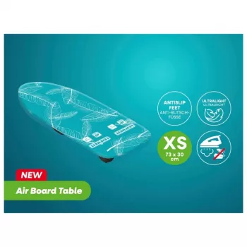 Tabla de planchar LEIFHEIT Air Board Table Compact 70x30 cm, Thermo-Reflect, plegable, azul/blanco