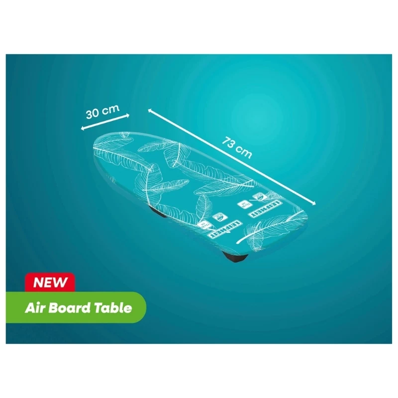 Tabla de planchar LEIFHEIT Air Board Table Compact 70x30 cm, Thermo-Reflect, plegable, azul/blanco