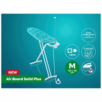 Tabla de planchar LEIFHEIT Air Board M Solid Plus 120x38 cm con funda Thermo-Reflect