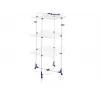 LEIFHEIT Classic Tower 340 tendedero interior/exterior, plegable, 34 m de tendedero, 3 niveles, blanco con detalles azules, ruedas 360°