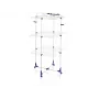 LEIFHEIT Classic Tower 340 tendedero interior/exterior, plegable, 34 m de tendedero, 3 niveles, blanco con detalles azules, ruedas 360°