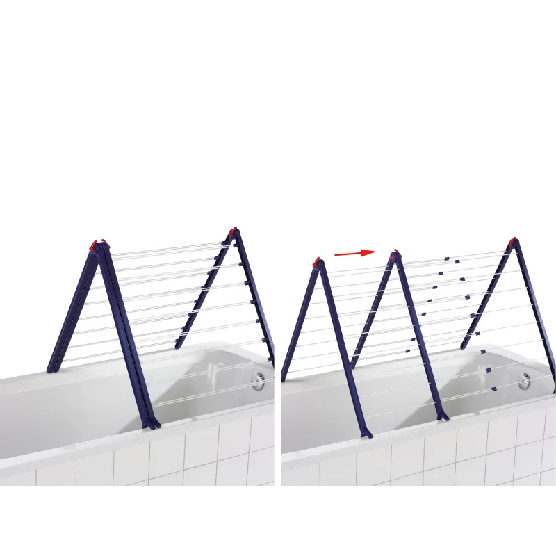 LEIFHEIT Pegasus Bath 190 tendedero extensible para bañera 19m blanco/azul
