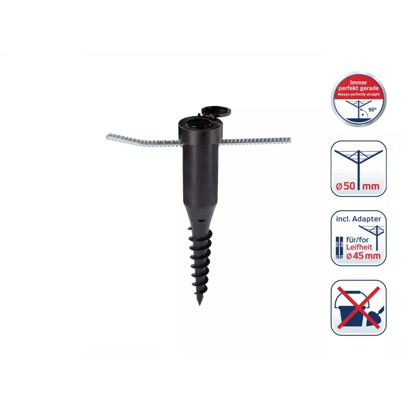 Leifheit Pin centrado joystick de tornillo giratorio