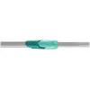 LEIFHEIT Clean Twist set fregona giratoria con cubo – mopa plana de microfibra, mango telescópico, cabezal de 33 cm, cubo de 20 L, turquesa/gris