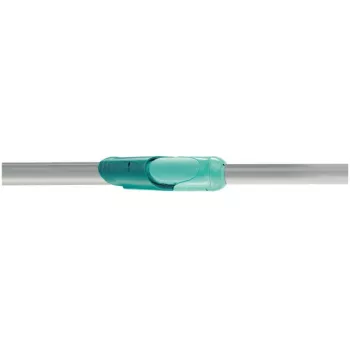 LEIFHEIT Clean Twist set fregona giratoria con cubo – mopa plana de microfibra, mango telescópico, cabezal de 33 cm, cubo de 20 L, turquesa/gris