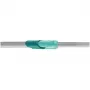 LEIFHEIT Clean Twist set fregona giratoria con cubo – mopa plana de microfibra, mango telescópico, cabezal de 33 cm, cubo de 20 L, turquesa/gris