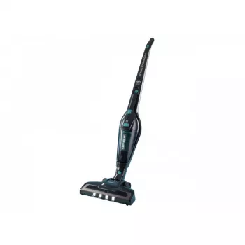 LEIFHEIT RotaroPowerVac 2in1 aspirador de escoba inalámbrico 20V con unidad de mano, 40 minutos de autonomía, motor sin escobillas, luces LED, sin bolsa, depósito de polvo de 0,45L, filtro HEPA, blanco