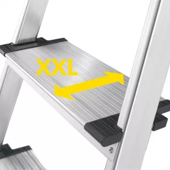 HAILO L85 ComfortLine escalera doméstica de aluminio de 4 peldaños