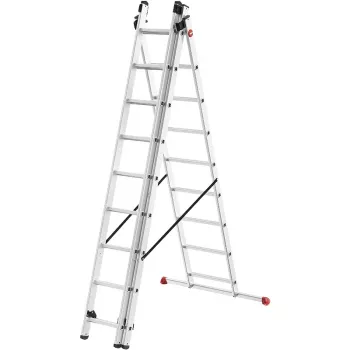 HAILO ProfiStep Combi escalera de aluminio 3x9 peldaños