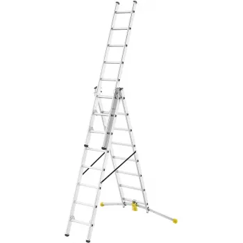 HAILO escalera combinada HobbyLOT aluminio 2x8 + 1x9 peldaños
