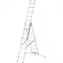 HAILO escalera combinada HobbyLOT aluminio 2x8 + 1x9 peldaños