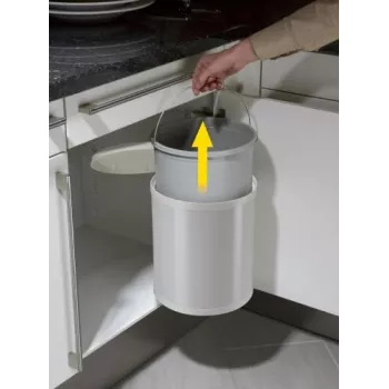 HAILO cubo de basura empotrable Compact-Box M 15L blanco