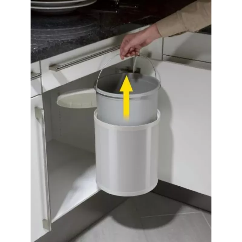HAILO cubo de basura empotrable Compact-Box M 15L blanco