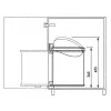 HAILO cubo de basura empotrable Compact-Box M 15L blanco
