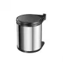 HAILO Compact-Box M 15L cubo de basura con pedal de acero inoxidable con tapa soft-close