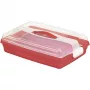 CURVER fiambrera rectangular para tartas 45x29,5x11,1 cm rojo